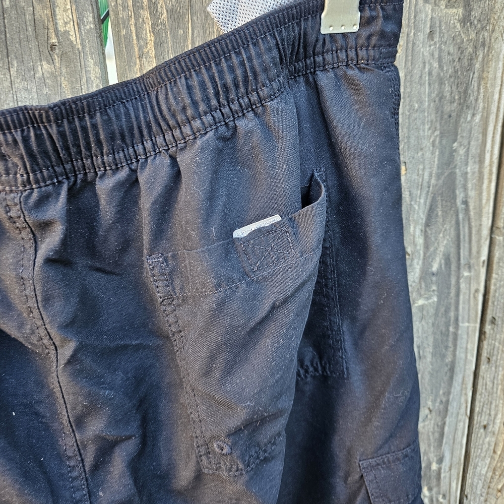 Merona Men's Black Drawstring Cargo Swim Shorts Size L - Picture 16 of 16